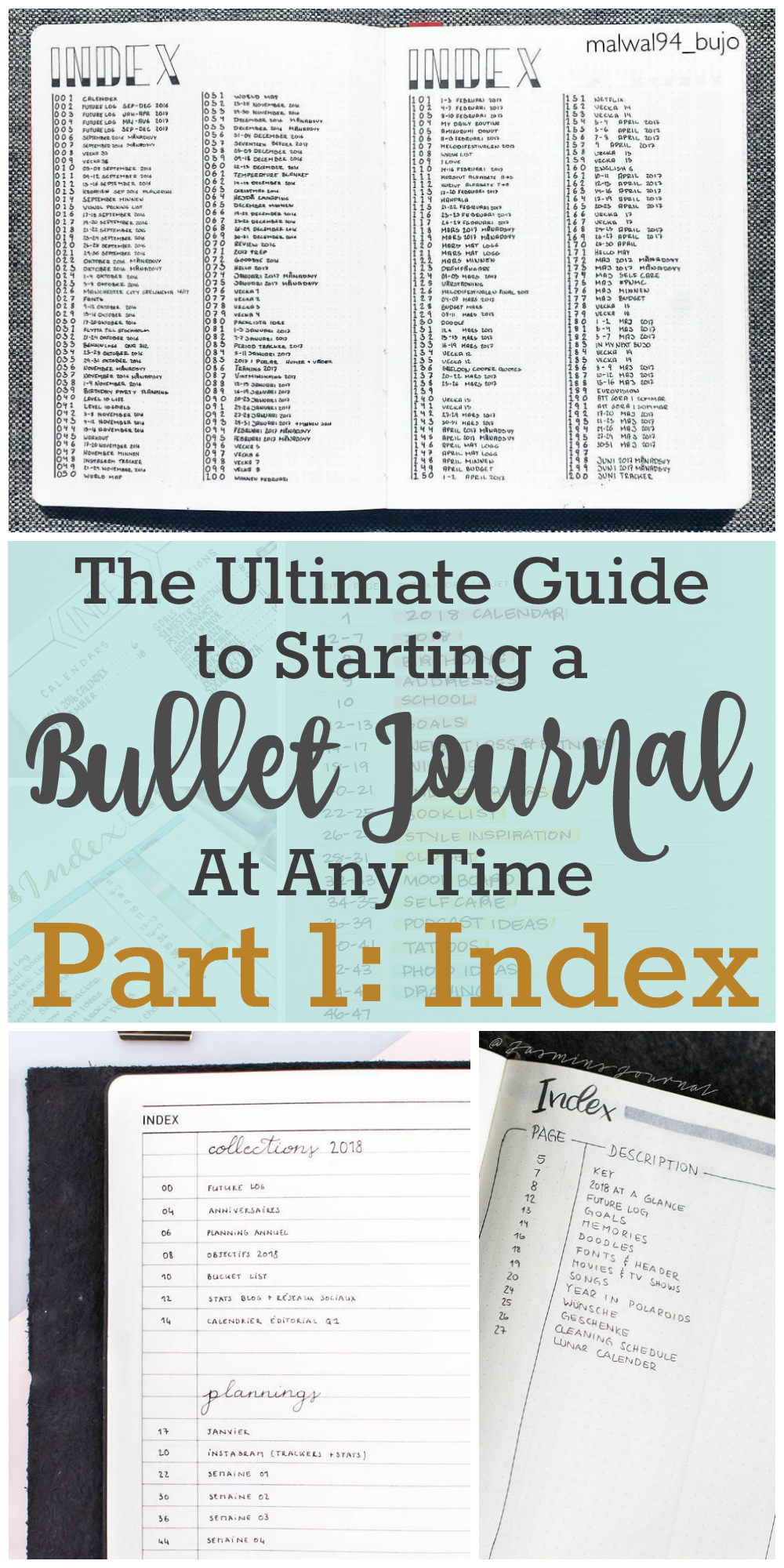 How to Start A Bullet Journal Index