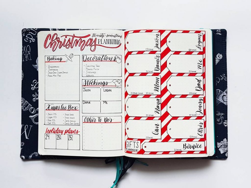 bullet journal page ideas, bullet journal weekly spread, Plan for a Stress-Free Holiday in your Bullet Journal | Zen of Planning | Planner Peace and Inspiration